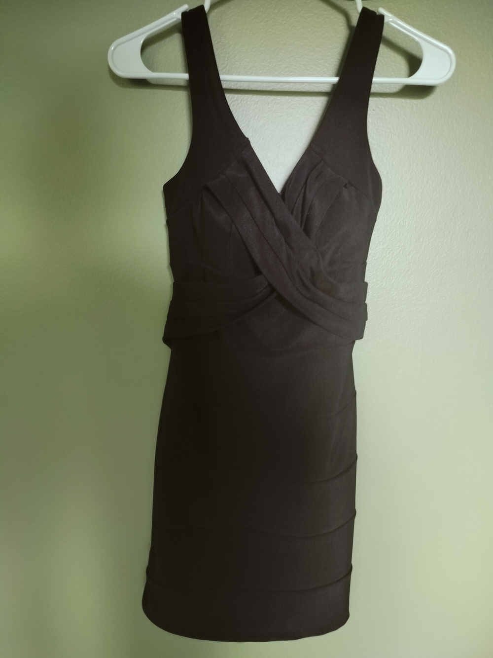 Emerald Sundae Black Sleeveless V-Neck Bodycon Mini Dress